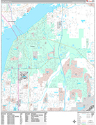 Fort Myers  Wall Map Premium Style